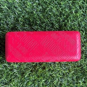 LOVE MOSCHINO Luxury Designer Hard Shell Red Sunglass Eyeglass Case